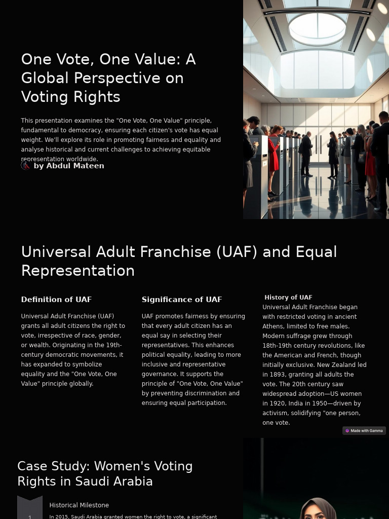 Global Voting Rights and Equality | PDF | Suffrage | Democracy