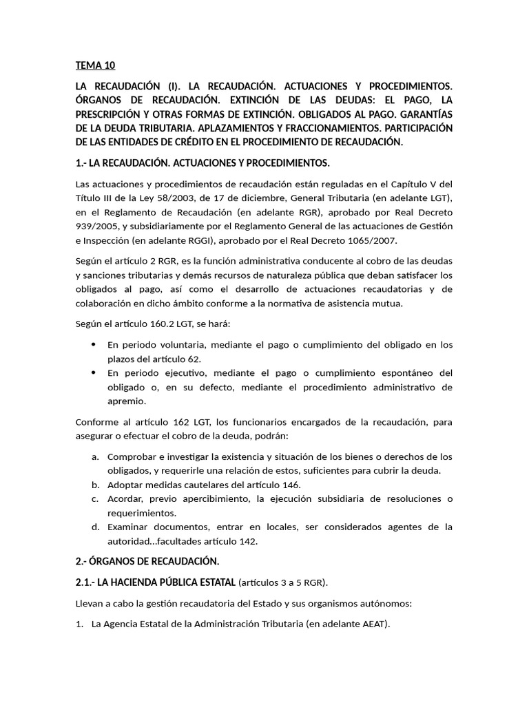 Tema 10 | PDF | Pagos | Estatuto de limitaciones