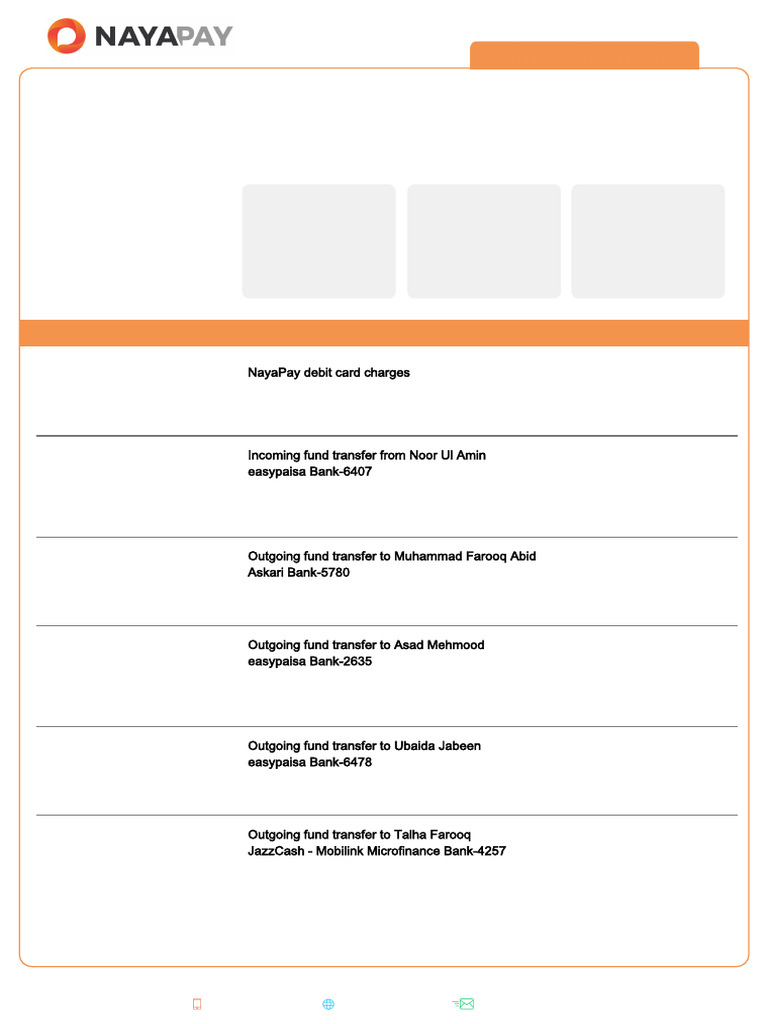Talha Farooq: Account Statement | PDF | Financial Services | Banking