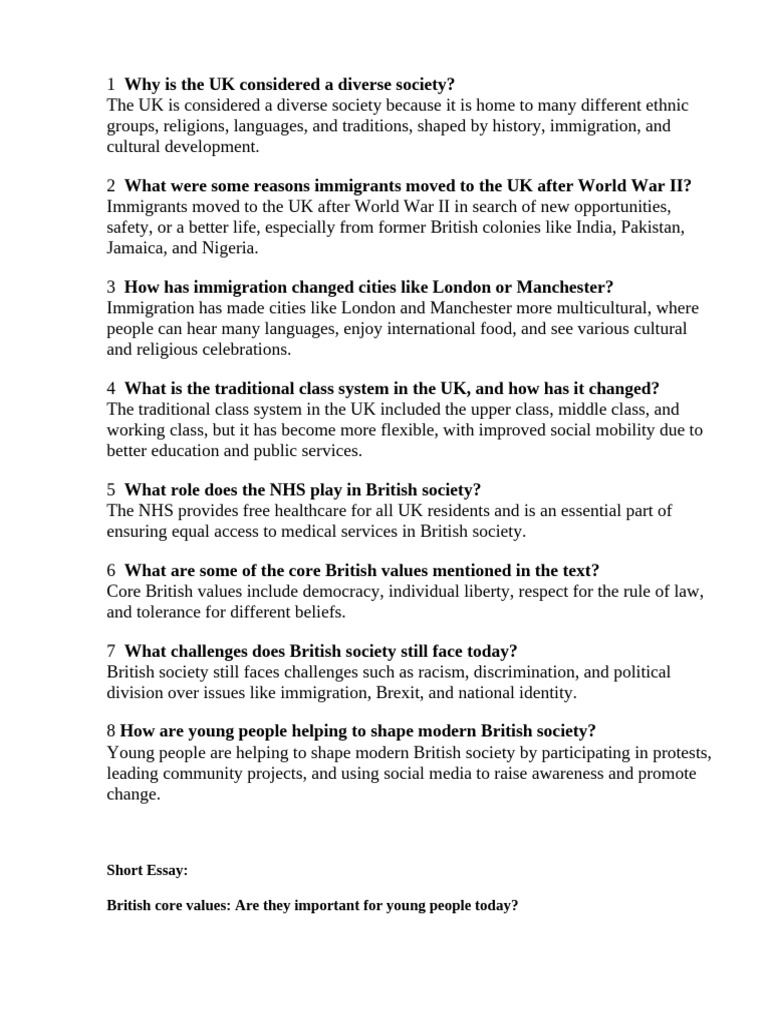 Understanding UK Diversity Today | PDF | United Kingdom | Toleration