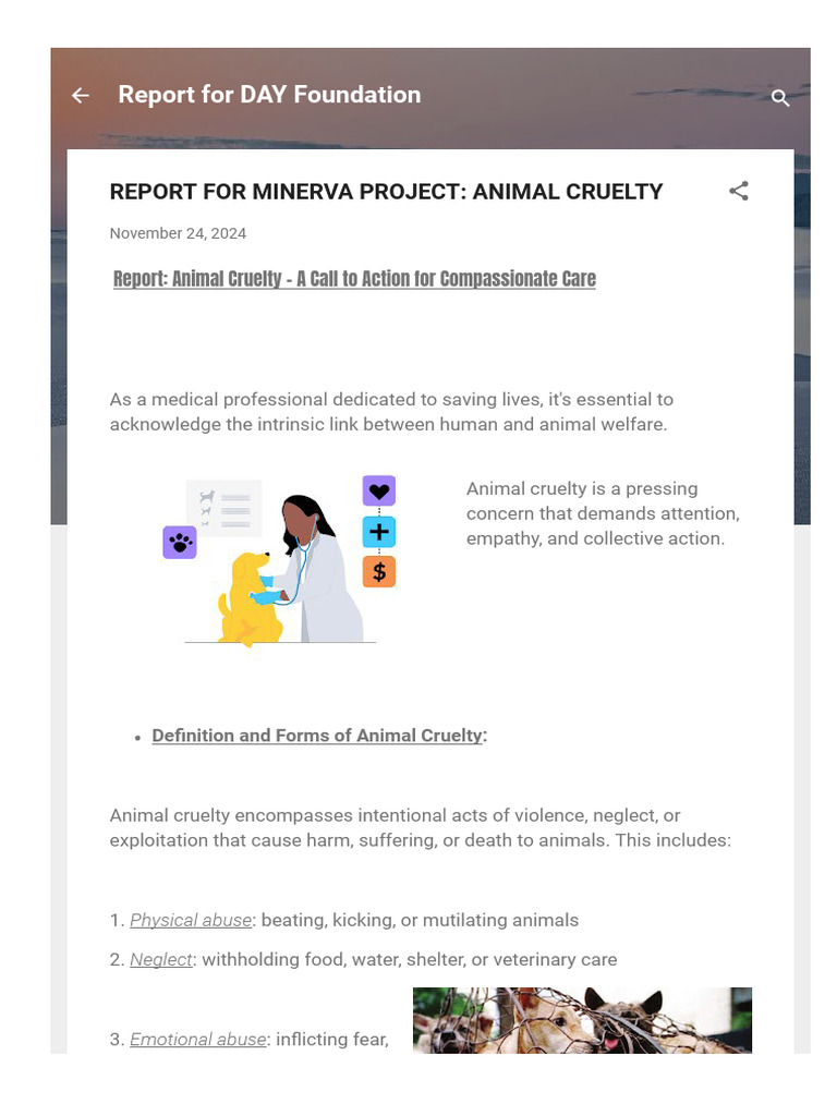 202411report For Minerva Project Animal - HTML | PDF | Cruelty To ...