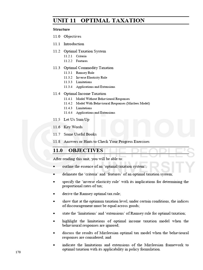 Optimal Commodity Taxation Principles | PDF | Taxes | Elasticity ...