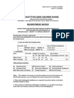 Chhattisgarh Gramin Bank Recruitment for Officer and Assistant Posts