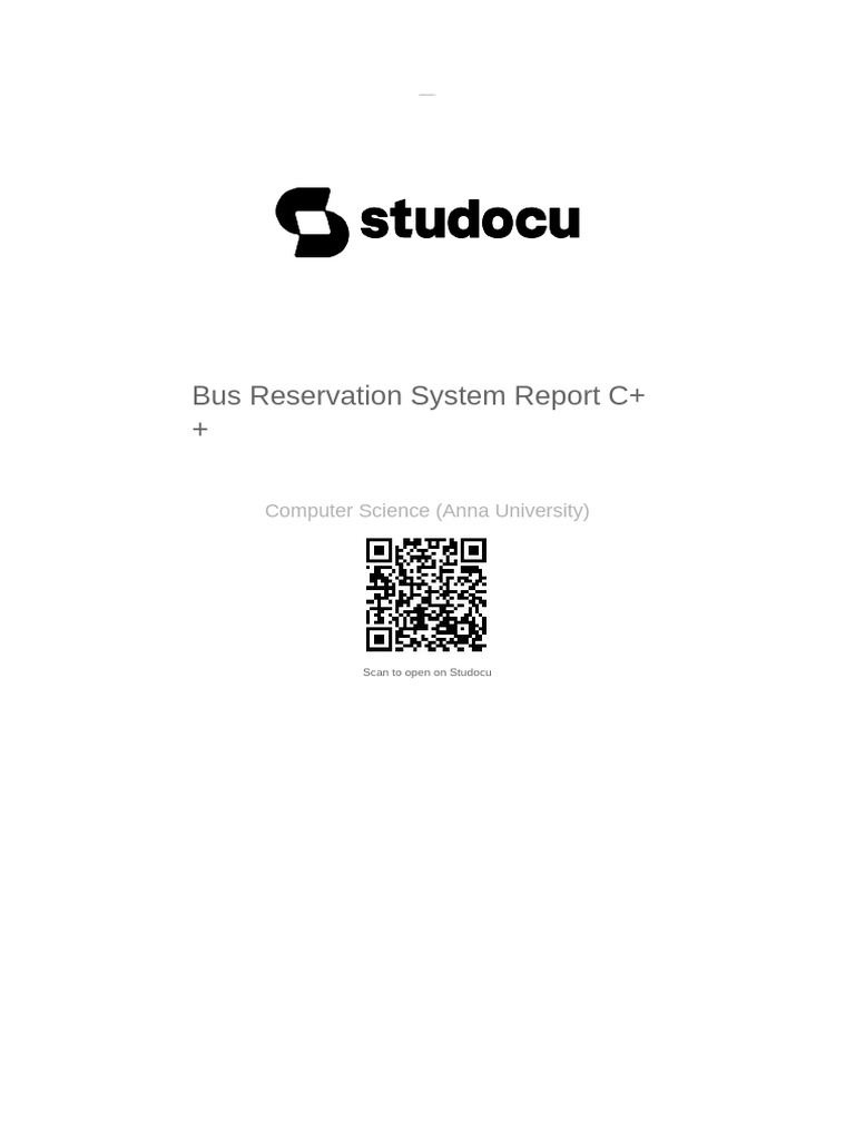 C++ Bus Ticket Reservation System Report | PDF | Computer Science ...