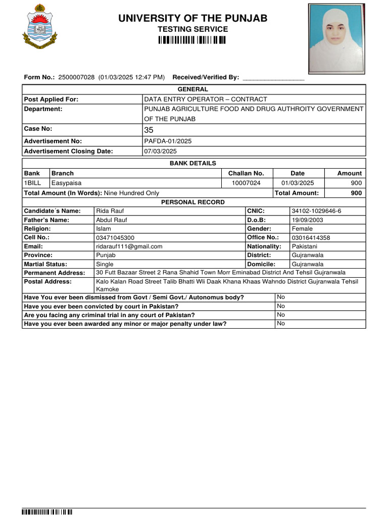 7028 Jobform 35 1740833254 | PDF