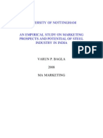 University of Nottingham: Varun P. Bagla 2008 Ma Marketing