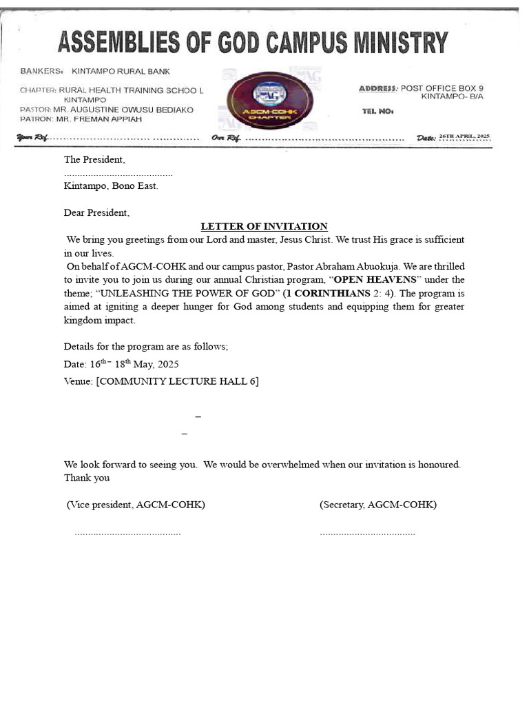 Invitation Letter | PDF