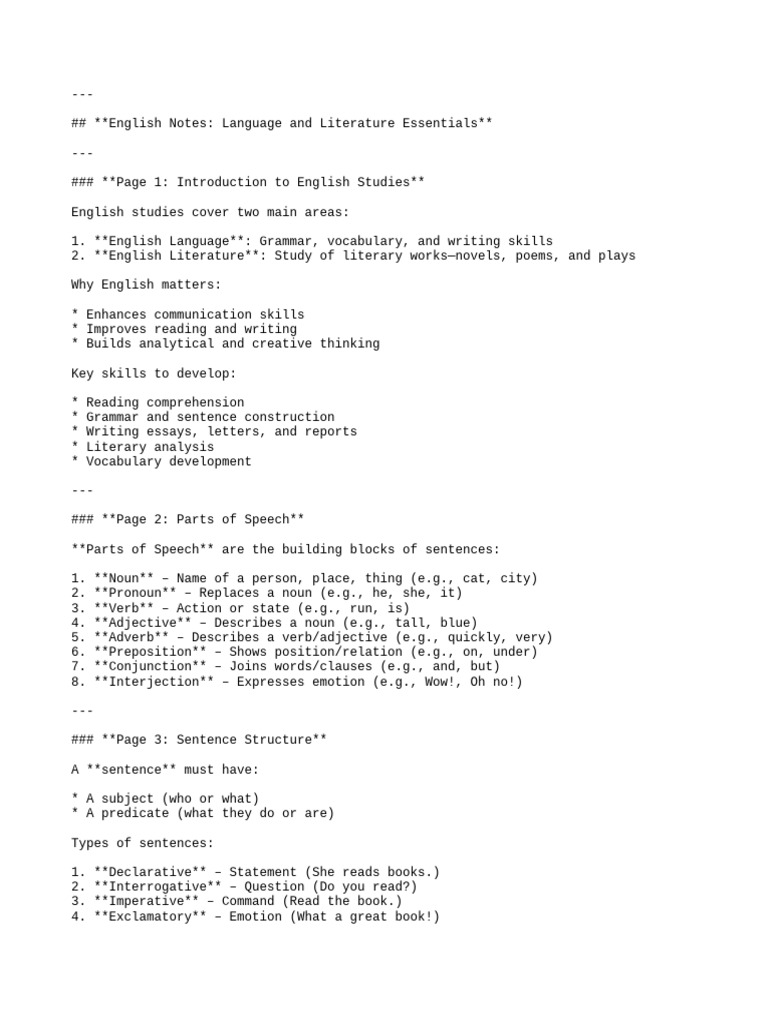 English Language and Literature Guide | PDF | English Language | Part ...