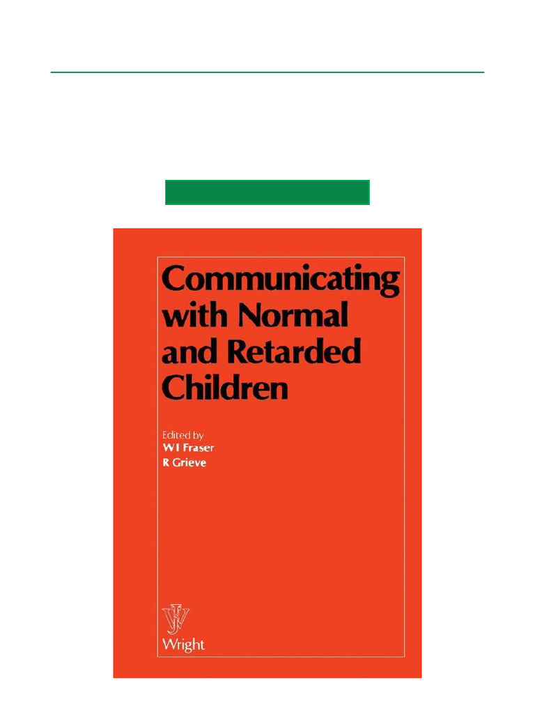 Top Ranking Communicating With Normal and Retarded Children | PDF