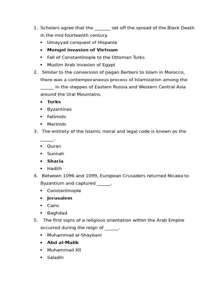Key Concepts of Islamic Civilization | PDF | Arabs | Sunni Islam