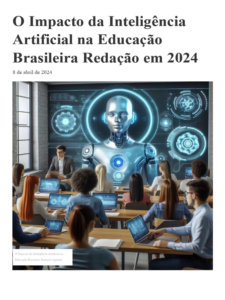 Impacto da IA na Educação Brasileira | PDF | Inteligência artificial ...