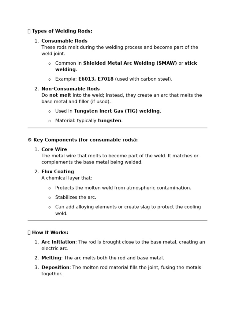 Types of Welding Rods Explained | PDF | Construction | Welding