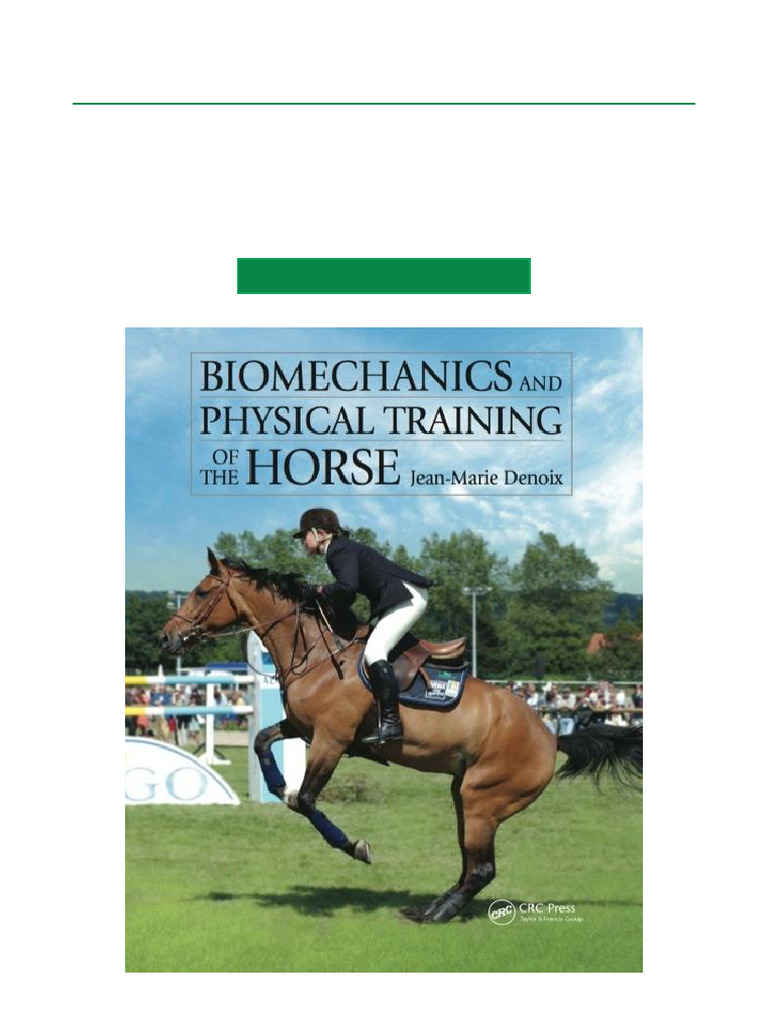 Read Biomechanics and Physical Training of The Horse, 1st Edition ...