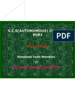 S.C.S (Autonomous) College, Puri: Welcomes