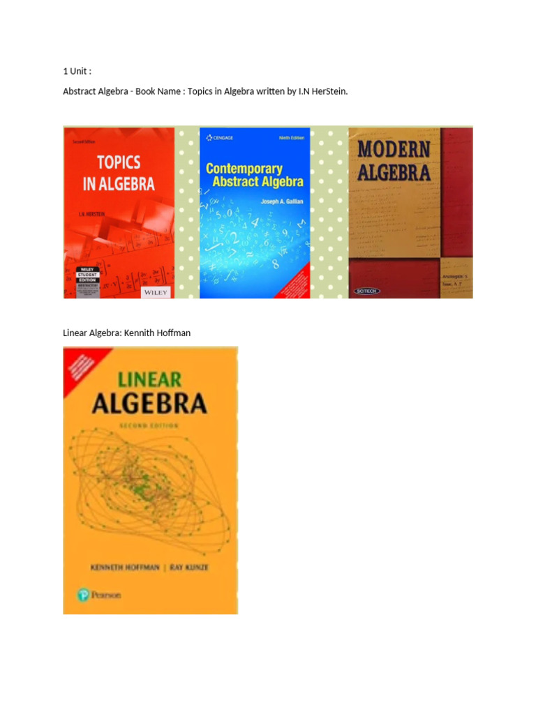 Pure Mathematics - Books Name | PDF