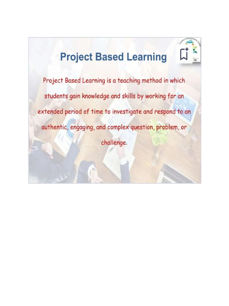 PROJECT BASED LEARNING | PDF