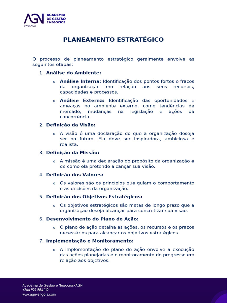 Guia Completo de Planeamento Estratégico | PDF | Planejamento ...