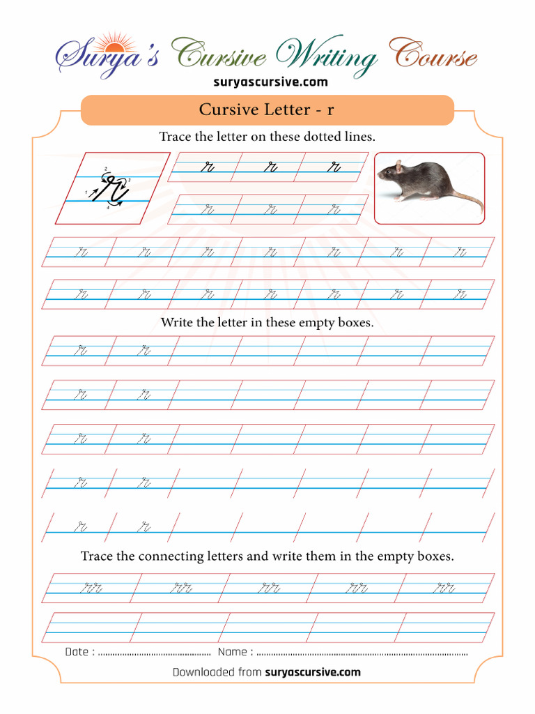 Cursive Small Letter R | PDF