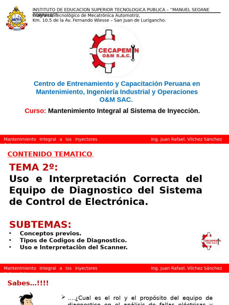 Tema 2º. Uso Del Scanner | PDF | Electricidad | Vehículos