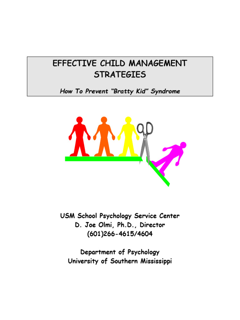Effective Child Management Strategies | PDF | Teachers | Psychological ...