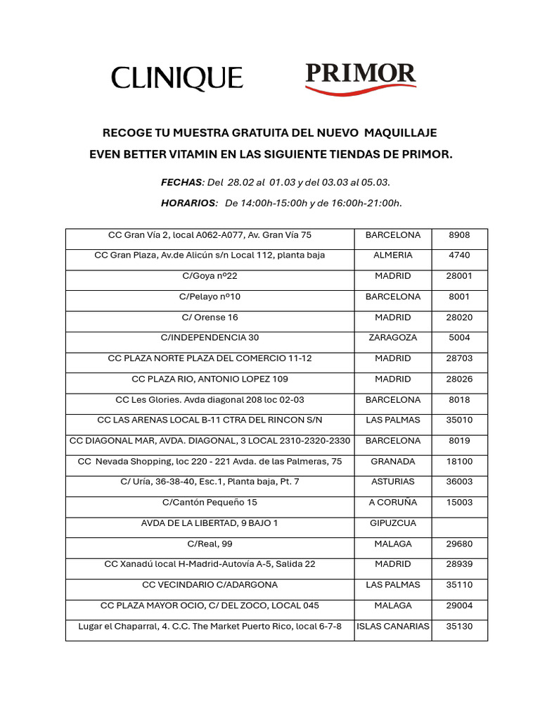 Draming Tiendas Primor Maquillaje Even Better Vitamin 1 | PDF