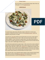 Gueridon Service: Caesar Salad