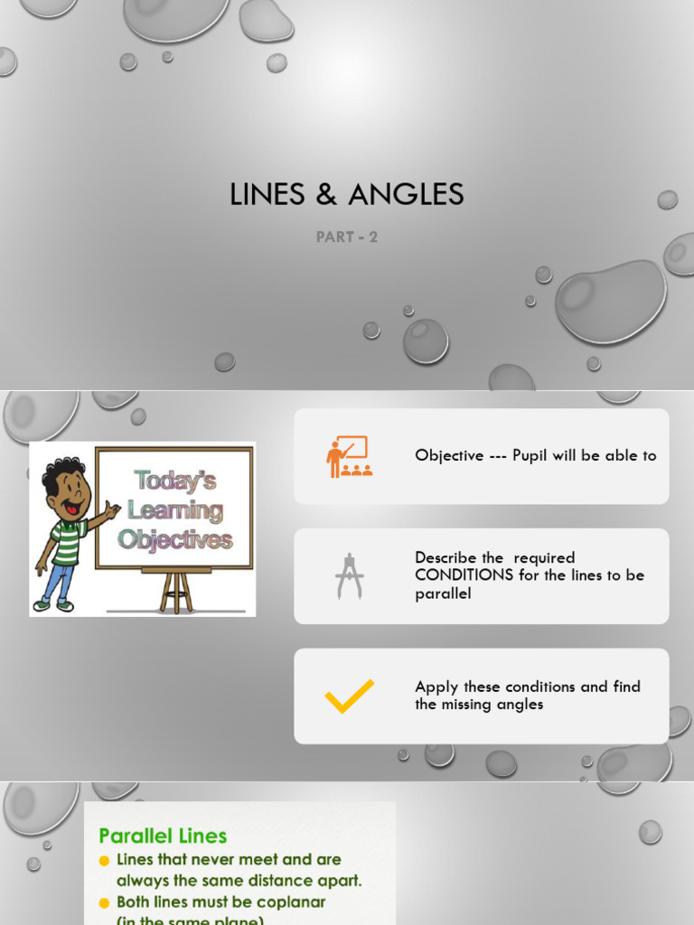 Conditions for Parallel Lines and Angles | PDF