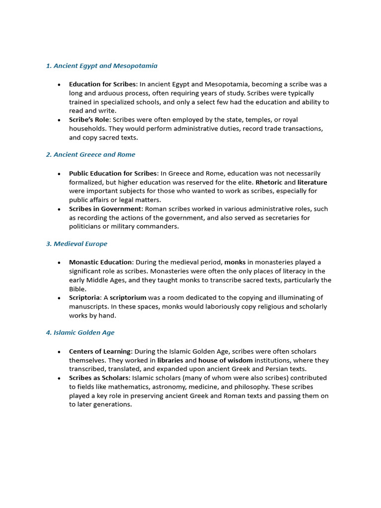 Scribes and Their Education | PDF