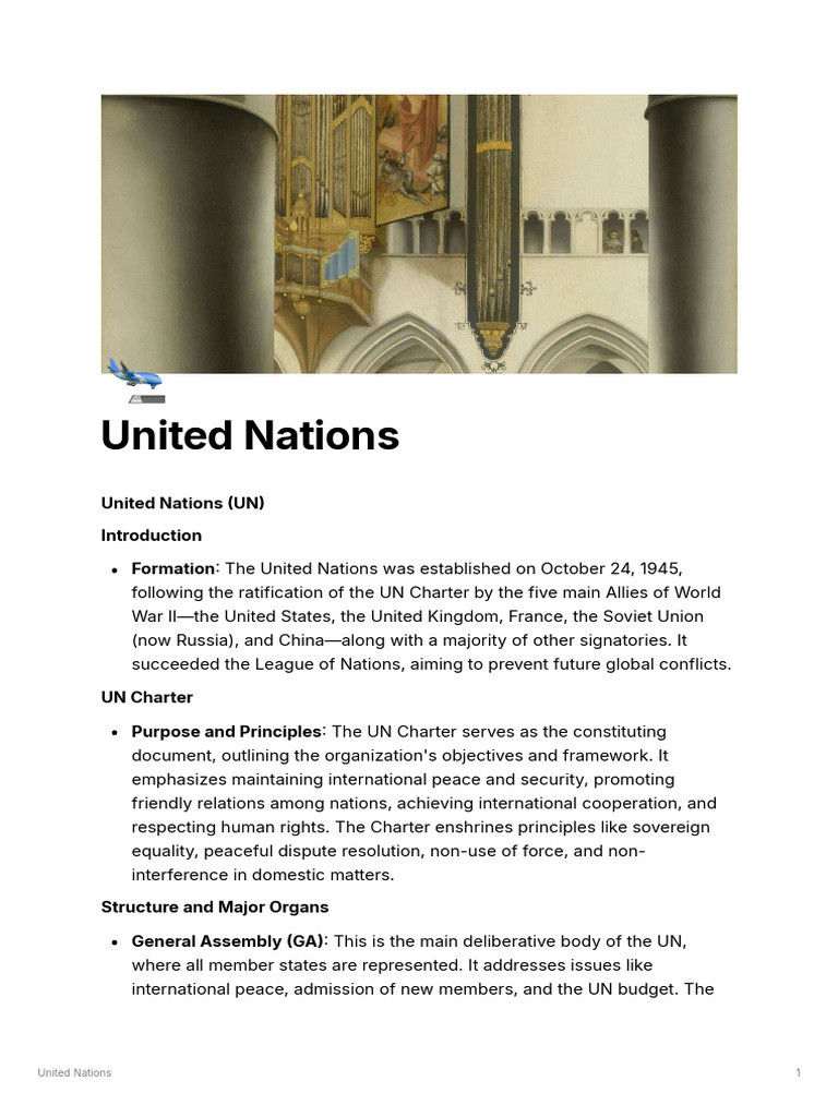 United Nations | PDF | United Nations | International Relations