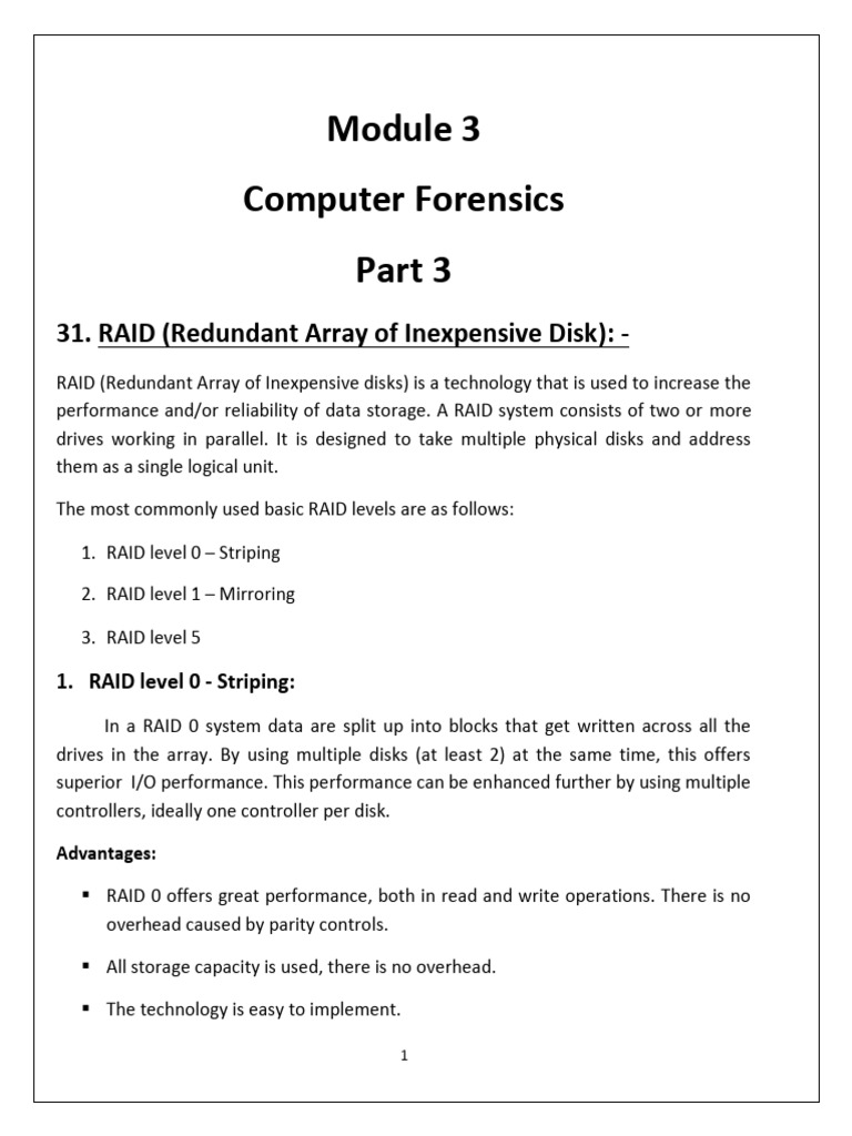 Understanding RAID Levels and Memory Forensics | PDF | Windows Registry ...