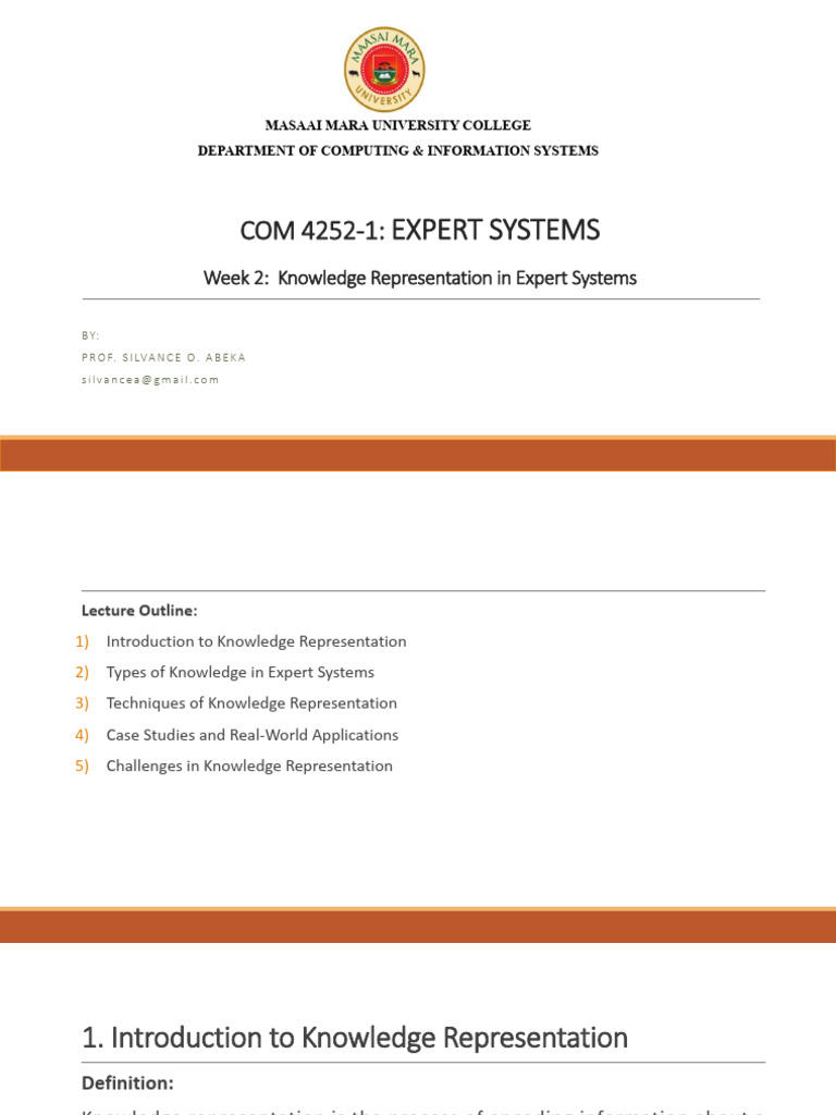 Knowledge Representation in Expert Systems | PDF | Knowledge ...