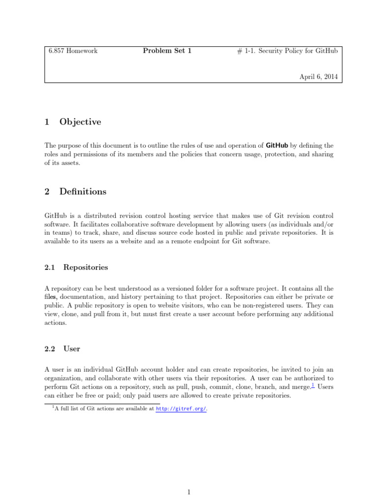 GitHub Security Policy Overview | PDF | Version Control | User (Computing)