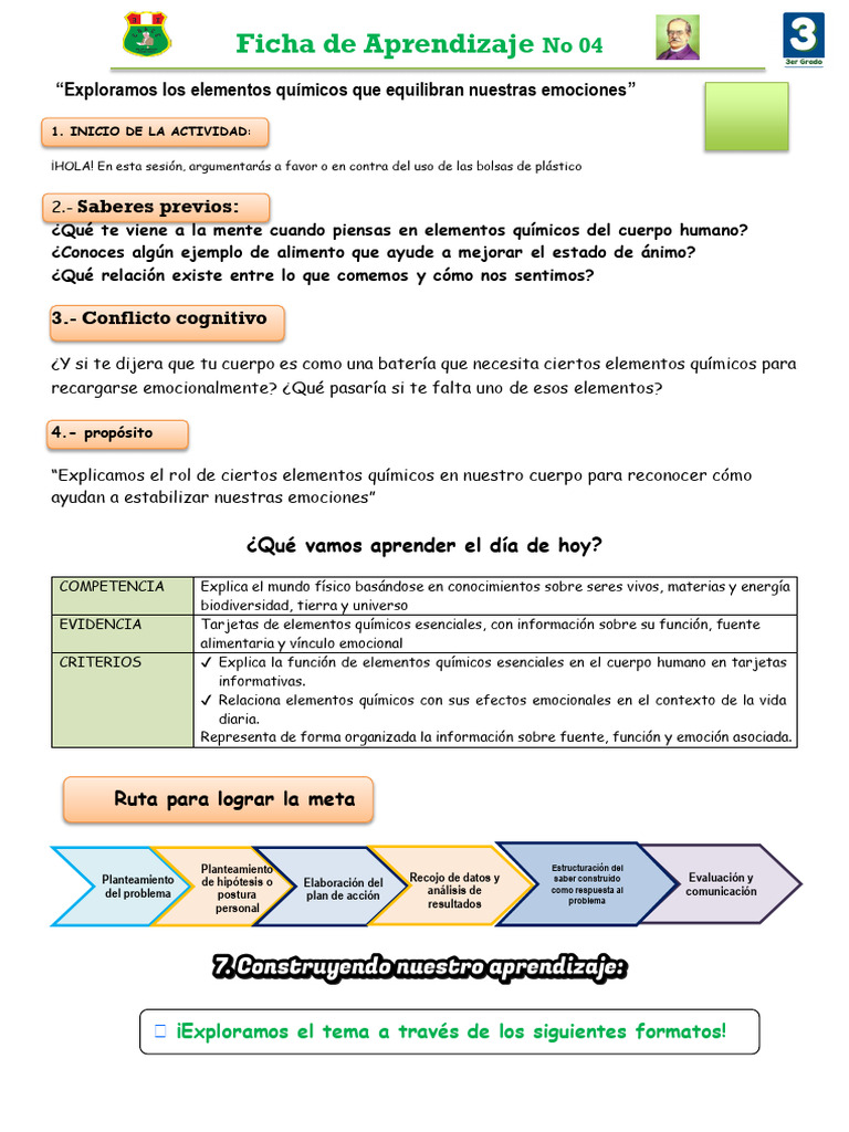 Ficha de Aprendizaje 03 | PDF | Las emociones | Calcio