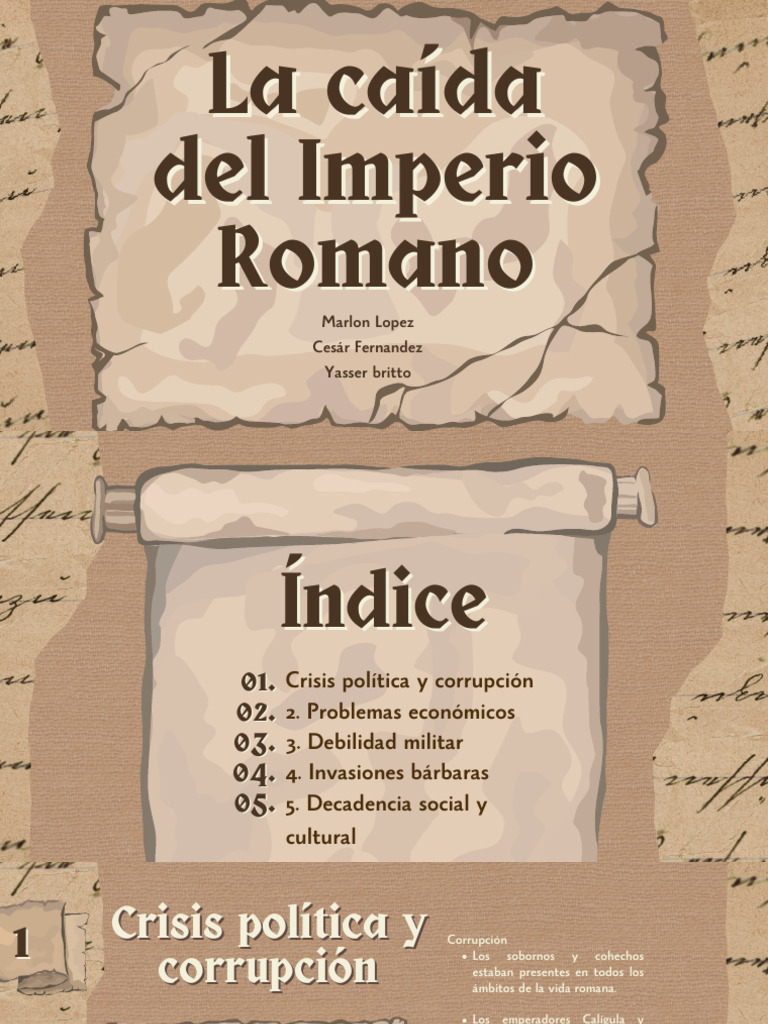 Causas de la caída del Imperio Romano | PDF | imperio Romano | Europa ...