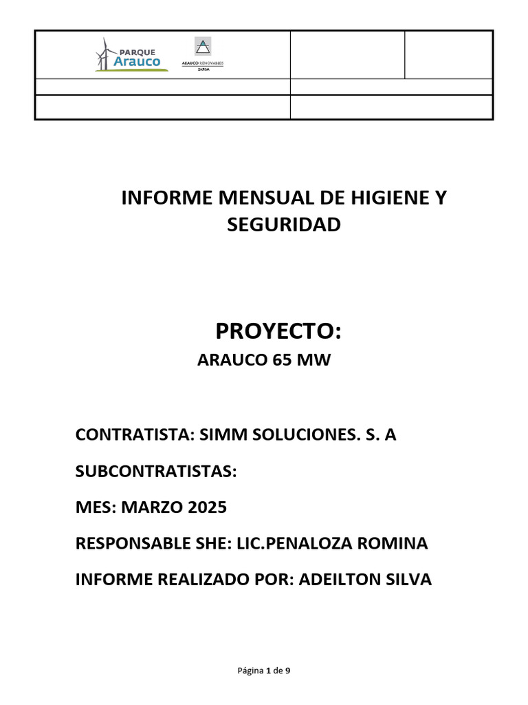 F-INS-SYSO-010-006-02 Informe Mensual de Higiene y Seguridad de ...
