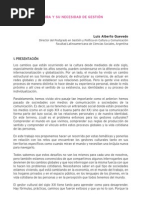 Cultura y Su Necesidad de Gestion Luis Alberto Quevedo