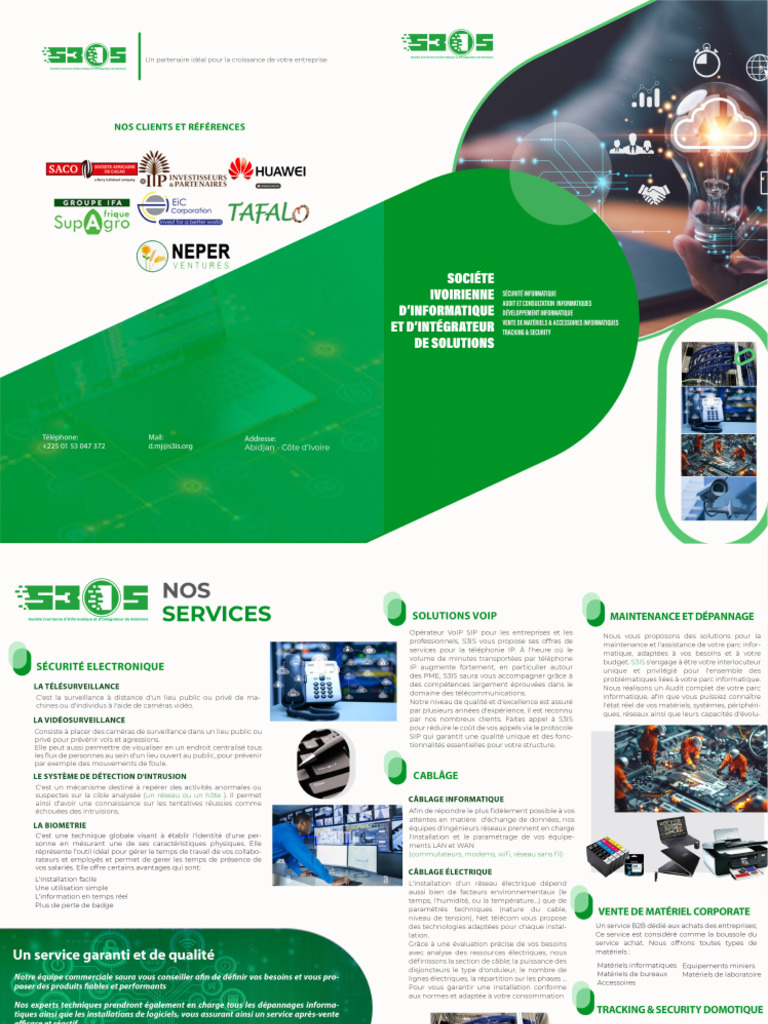 Plaquette de Presentation de Nos Services | PDF