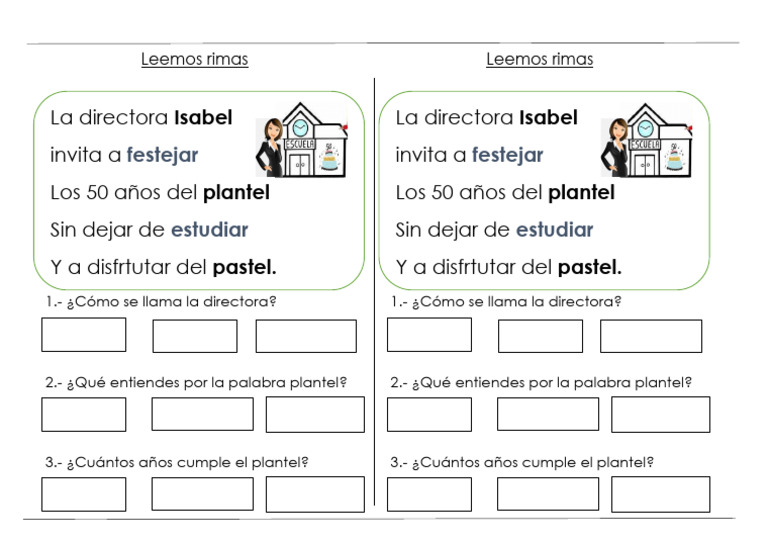 Ficha Lee Rimas Palabras Con La I | PDF