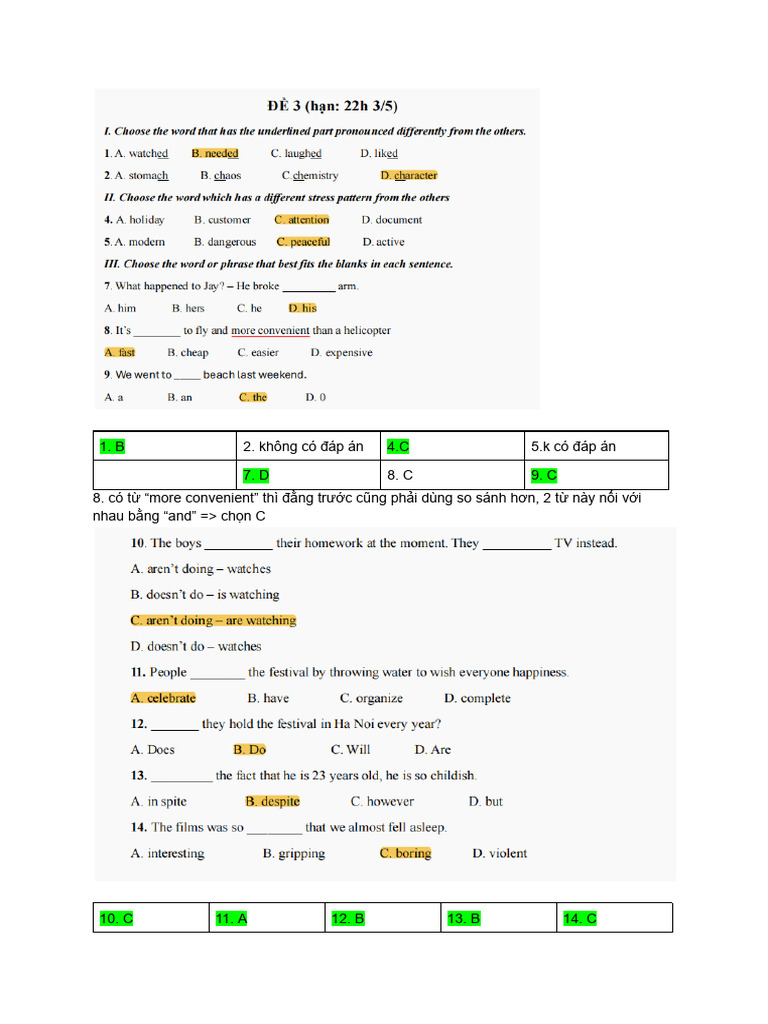 Đề 3 key | PDF