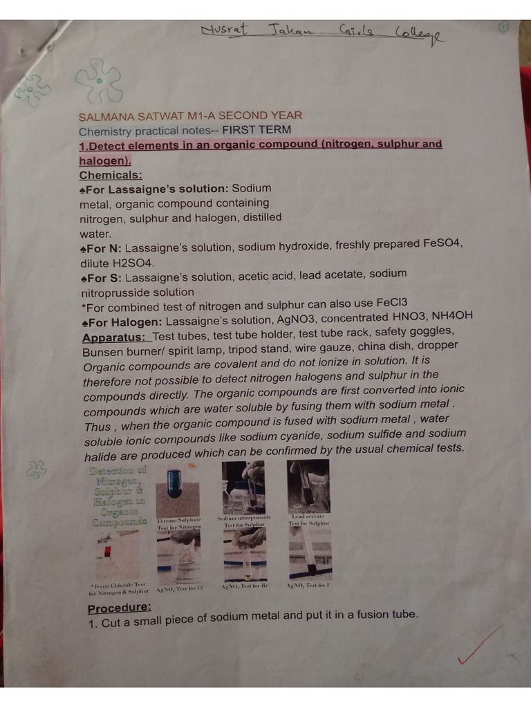 Akueb Chem Practical Notes | PDF