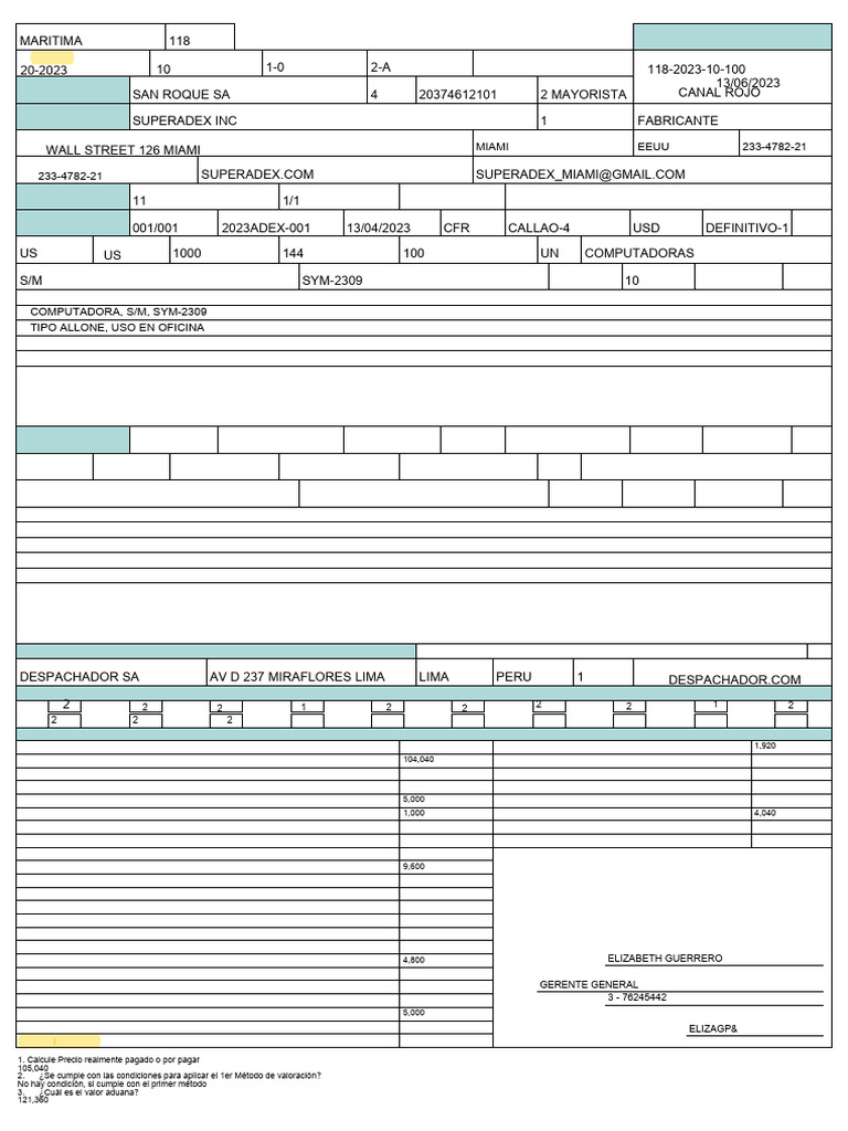 Formato B Dam Resuelto | PDF | Transporte de mercancías | Gestión de la ...