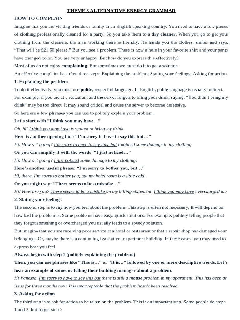 How to Effectively Complain in English | PDF