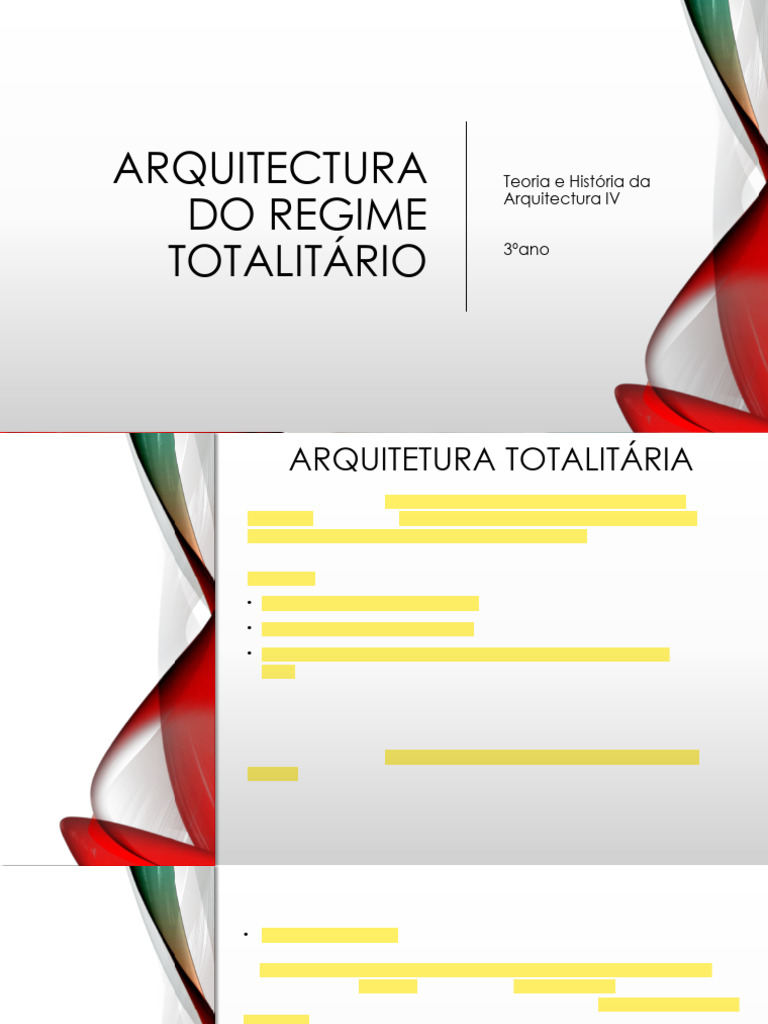 Arquitetura Totalitária no Século XX | PDF | Totalitarismo | Fascismo