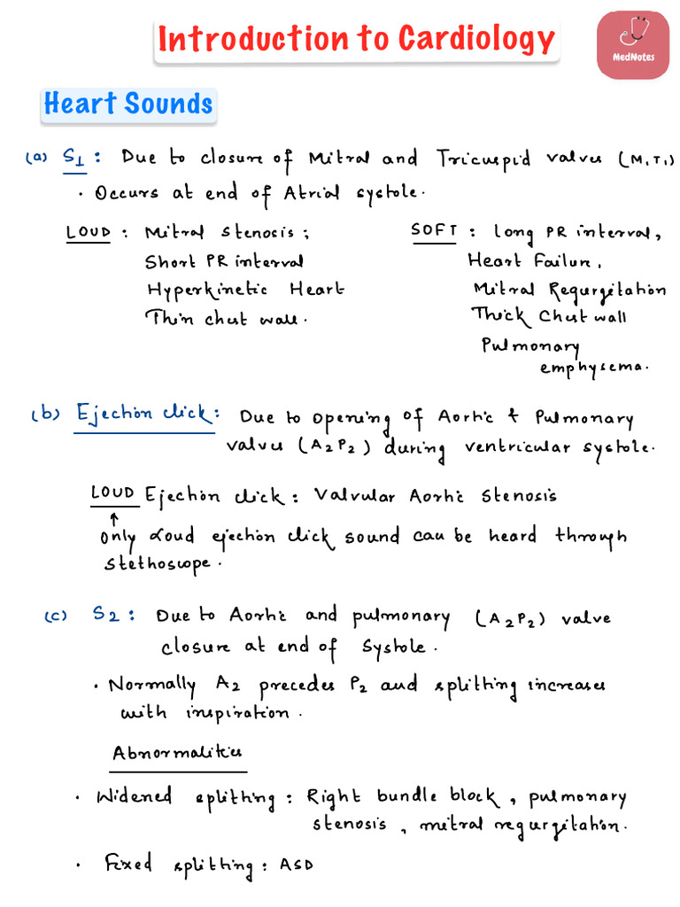 Understanding Heart Sounds in Cardiology | PDF | Heart Valve | Angiology