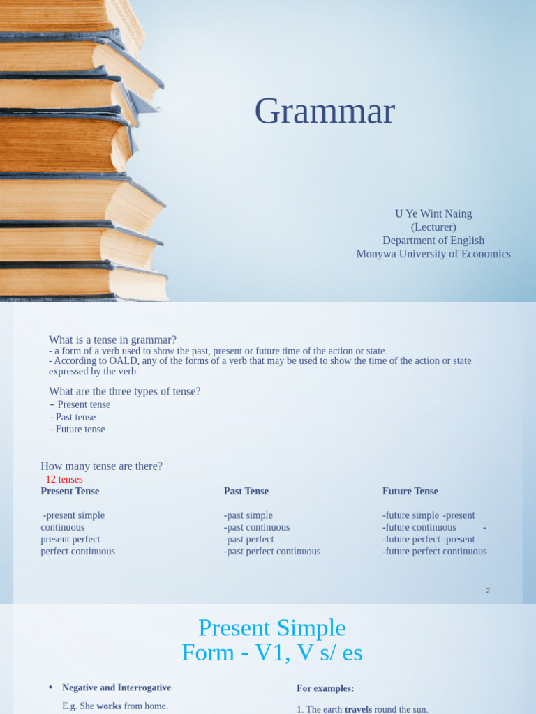 Understanding English Tenses Explained | PDF | Grammatical Tense | Verb
