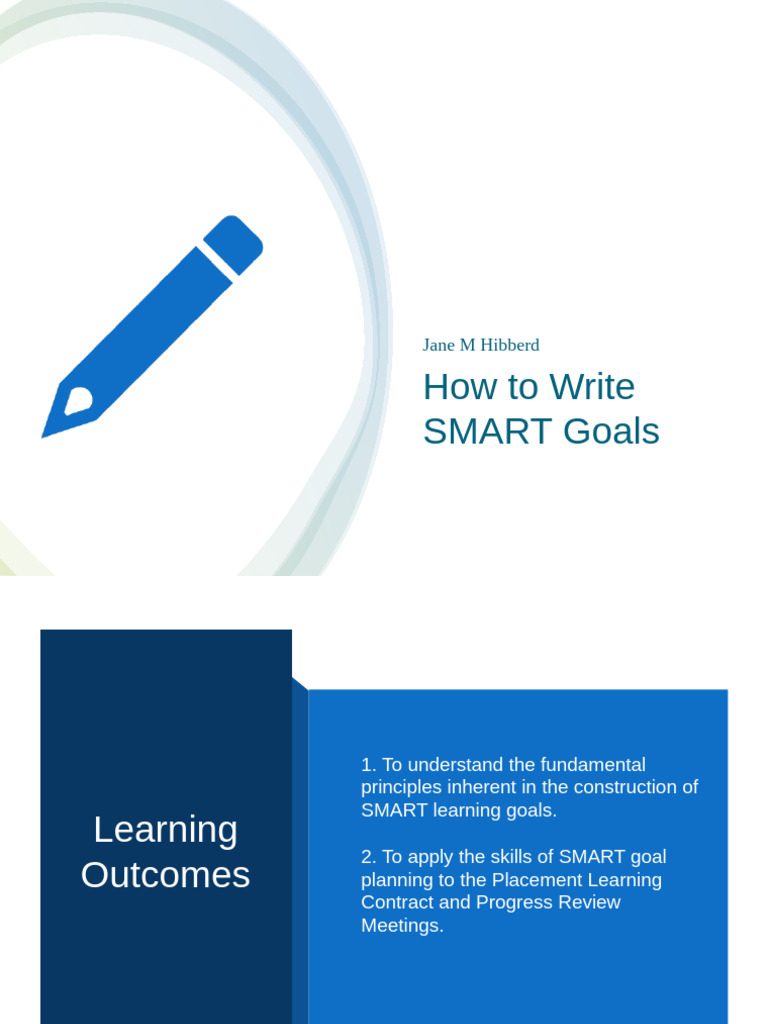 Learning Contracts & Writing SMART Goals | PDF | Learning | Psychology