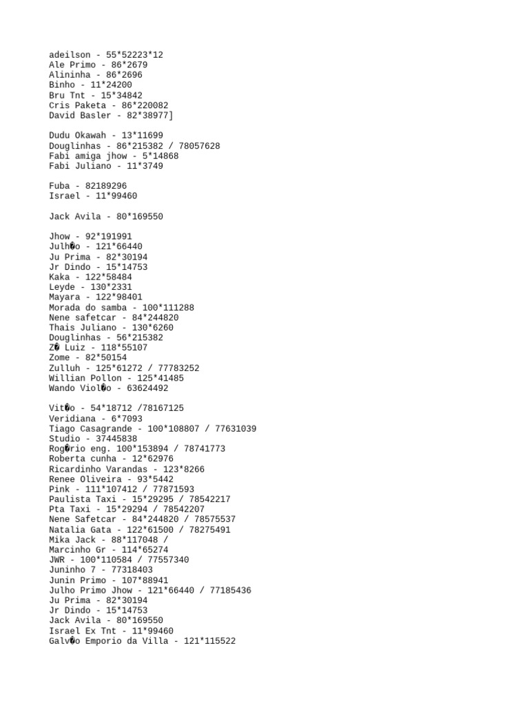 Nextel Contact Numbers List | PDF
