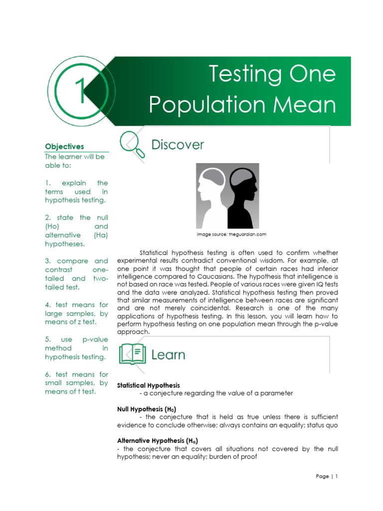 Hypothesis Testing Basics and Procedures | PDF | Null Hypothesis | P Value