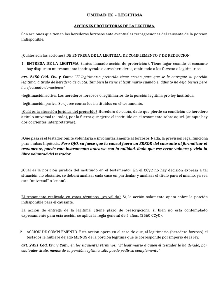 LEGITIMA | PDF | Herencia | Donación