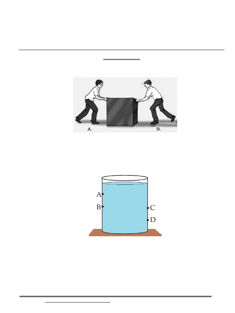 Class 8 Science: Force and Pressure Exam | PDF | Force | Mechanics